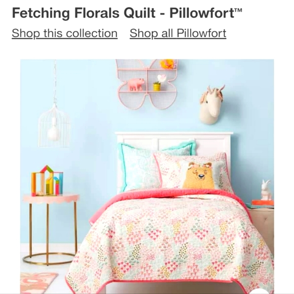 Pillowfort Bedding Fetching Florals Twin Quilt Pillowfort